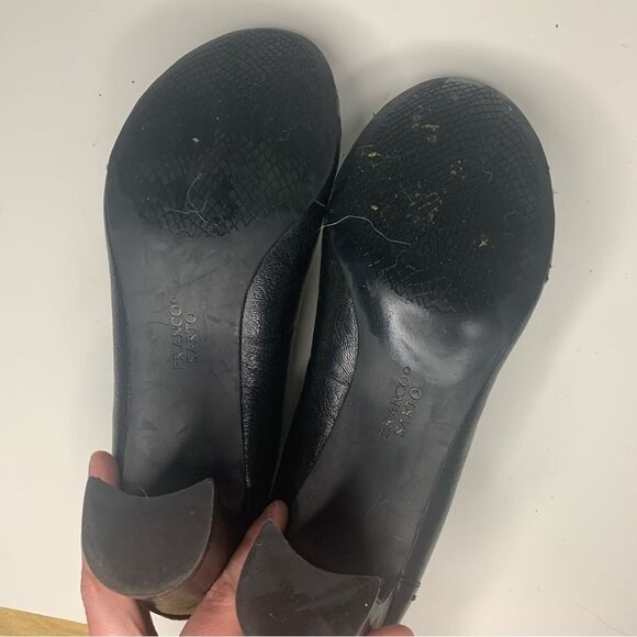 Franco Sarto Black Leather Mary Jane Heels Size 9.5 - Picture 12 of 13